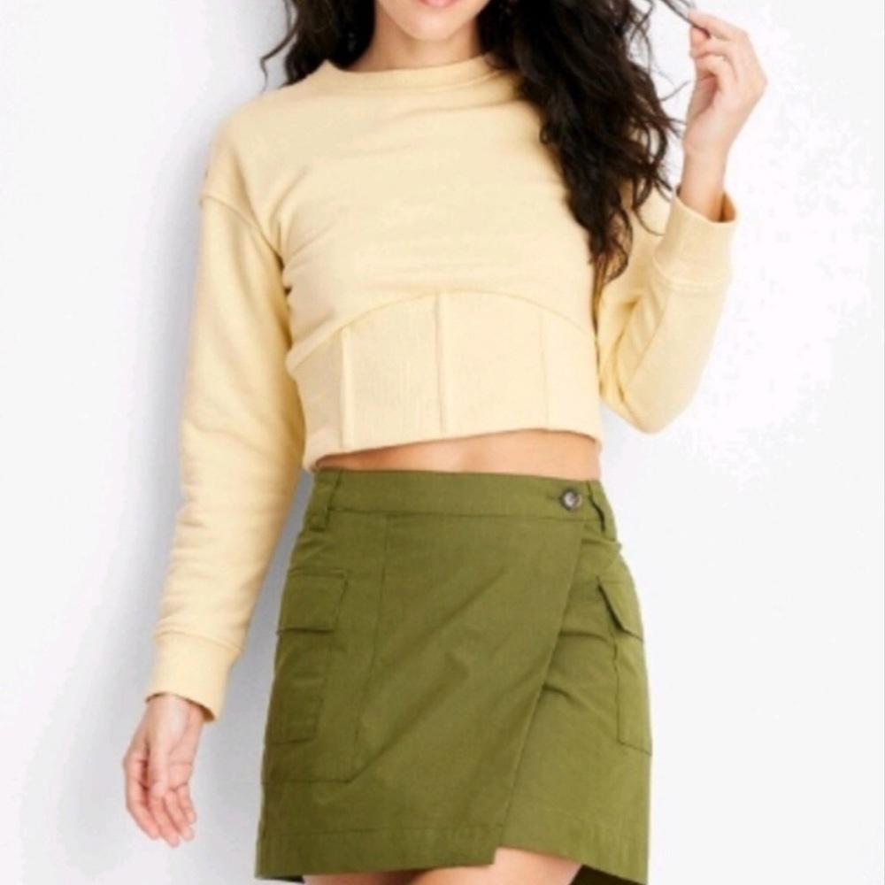 Future Collective Corset Cropped Sweatshirt